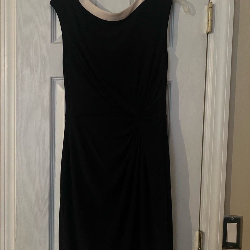 Lauren Ralph Lauren Black and Cream Midi Dress